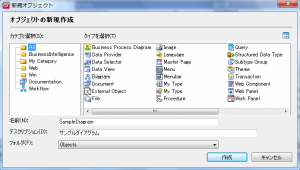 オブジェクトの新規作成